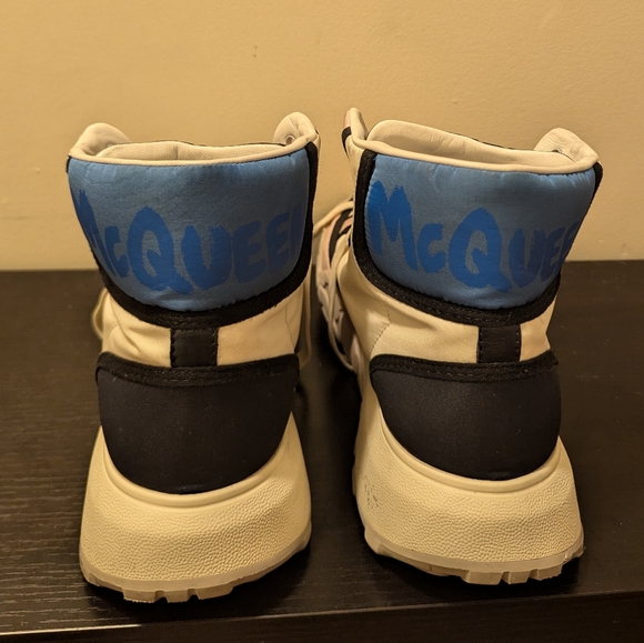 Alexander McQueen Men's Multicolored High-Top Court Trainer Size 41.5 EU 8.5 US - Picture 6 of 14